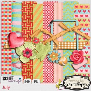 Scrap Set - July PNG and JPG Files