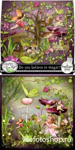 Scrap Set - Do you Believe in Magic PNG and JPG Files