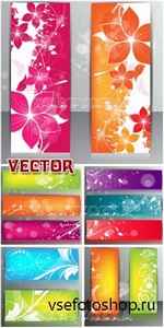       / Banners with the colors and patterns - vector clipart