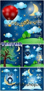   / Fairy backgrounds - vector clipart