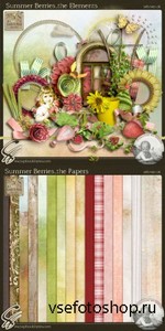 Scrap Set - Summer Berries PNG and JPG Files