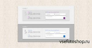 PSD Web Design - Simple Flat Contact