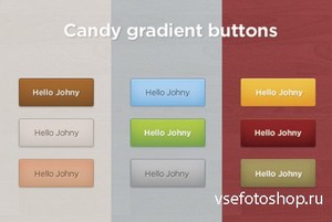PSD Web Design - Candy gradient button set