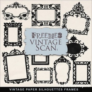 Scrap-kit - Vintage Paper Silhouettes Frames