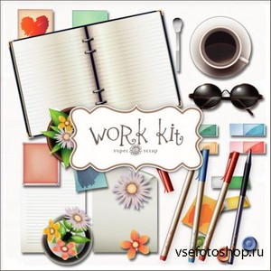 Scrap Set - Work Kit PNG Files