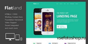 ThemeForest - Flatland - Responsive HTML5 App landing page - RIP