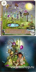 Scrap Set - Mysterious Night PNG and JPG Files