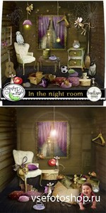 Scrap Set - In the Night Room PNG and JPG Files