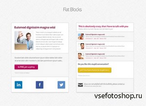 PSD Web Design - Flat blocks