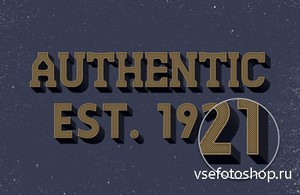 PSD Text Effect - Authentic