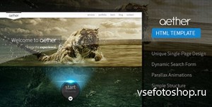 ThemeForest - Aether - Unique One-Page Multipurpose Template - RIP