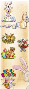 Scrap Set - Easter Bunny PNG Files