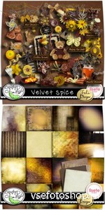 Scrap Set - Velvet Spice PNG and JPG Files