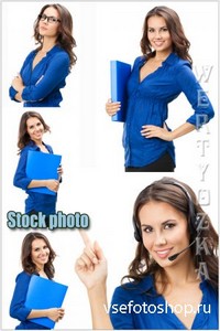     / Beautiful and successful woman - Raster clipart