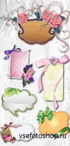 Scrap Set - Beautiful Labels PNG Files