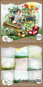 Scrap Kit - Sunny Garden PNG and JPG Files