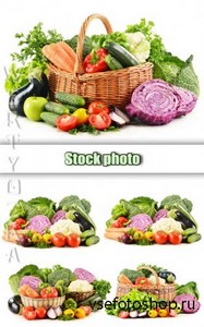  ,    / Fresh fruits and vegetables in a basket - R ...