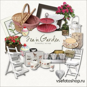 Scrap-kit - Tea in Garden - PNG Images