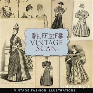 Scrap-kit - Vintage Fashion Illustrations 2013 - 2