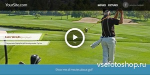 PSD Web Design - Website header with movie player