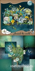 Scrap Set - Around the World PNG and JPG Files