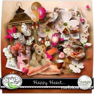 Scrap Set - Happy Heart... PNG and JPG Files