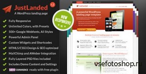 ThemeForest - JustLanded v1.1.2 - WordPress Landing Page
