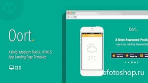 Mojo-Themes - Oort: Bold, Flat, HTML5, App Landing Page - RIP