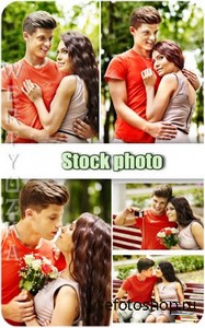   ,    / Young couple in love, man and  ...