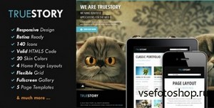 ThemeForest - TrueStory v1.0.6 - Fullscreen HTML5 Template - FULL