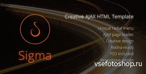 ThemeForest - Sigma: Creative AJAX HTML Template - RIP