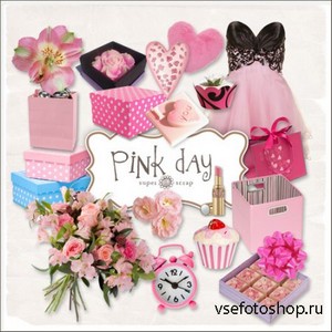 Scrap Set - Pink Day PNG and JPG Files