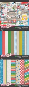 Scrap Set - Happy Moments PNG and JPG Files