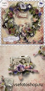 Scrap Set - Le Temps des Roses PNG and JPG Files