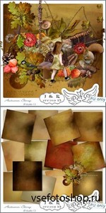 Scrap Kit - Autumn Story PNG and JPG Files