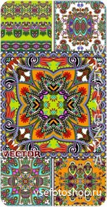  ,    / Multi-colored patterns, ornaments vector