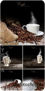 ,   ,   / Coffee, cup of coffee, coffee beans - Raster clipart
