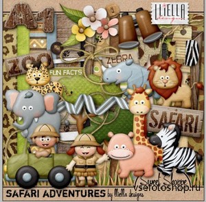 Scrap Set - Safari Adventures PNG and JPG Files