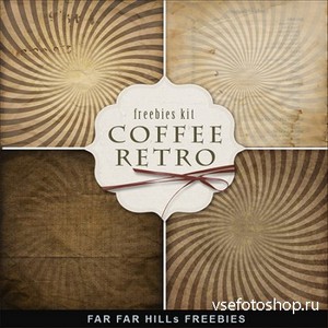 Textures - Coffee Retro Style Backgrounds