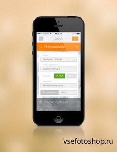 PSD Web Design - iOS7 Search Filter Screen