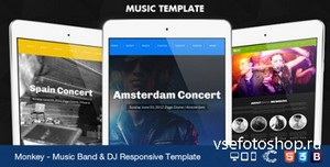 ThemeForest - Monkey - One Page Music Band Parallax Responsive - RIP