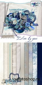 Scrap Set - Blue by You PNG and JPG FIles
