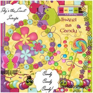 Scrap Kit - Sweet as Candy PNG and JPG Files