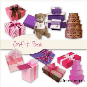 Scrap Kit Gift Box PNG Files