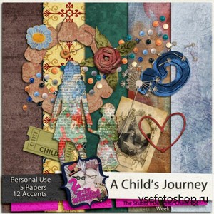 Scrap Set - A Childs Journey PNG and JPG Files