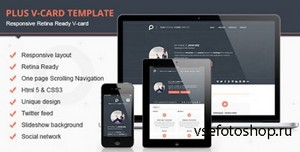 ThemeForest - Plus Responsive Retina Ready V-card Template - RIP