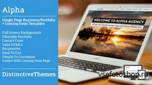 Mojo-Theme - Alpha - One Page Portfolio - Business - Coming Soon - RIP
