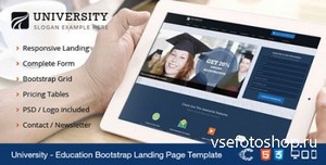 ThemeForest - University Responsive Bootstrap Landing Template - RIP