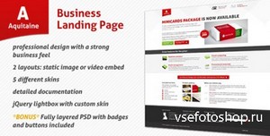 ThemeForest - Aquitaine - Business Landing Page - FULL