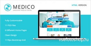 ThemeForest - Medico -Medical & Health HTML5 Template - RIP
